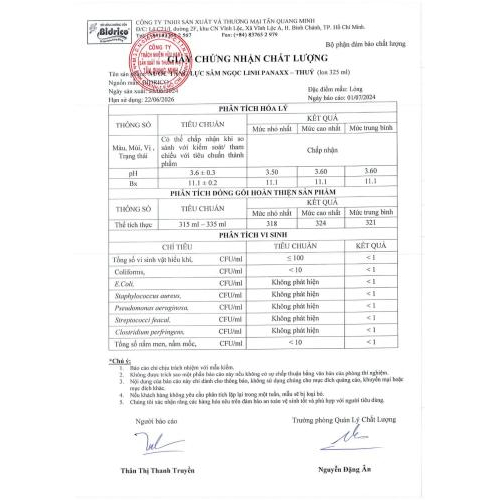 Giấy chứng nhận chất lượng