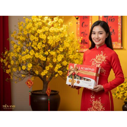 Bánh Hạnh Nhân Tiến Anh 400g – Đặc Sản Chợ Mới An Giang, Ngon Giòn Khó Cưỡng