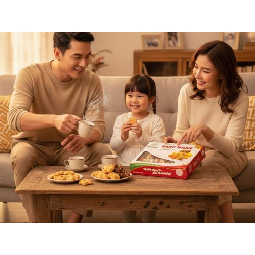 Bánh Hạnh Nhân Tiến Anh 400g – Đặc Sản Chợ Mới An Giang, Ngon Giòn Khó Cưỡng