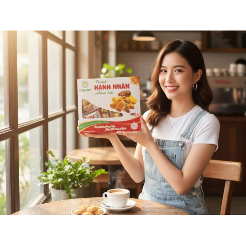 Bánh Hạnh Nhân Tiến Anh 400g – Đặc Sản Chợ Mới An Giang, Ngon Giòn Khó Cưỡng