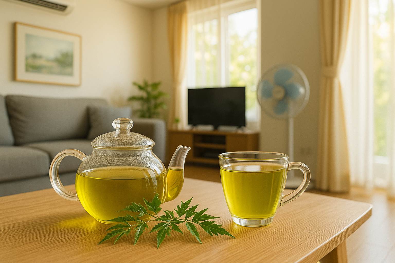 1. Uống nước lá đinh lăng