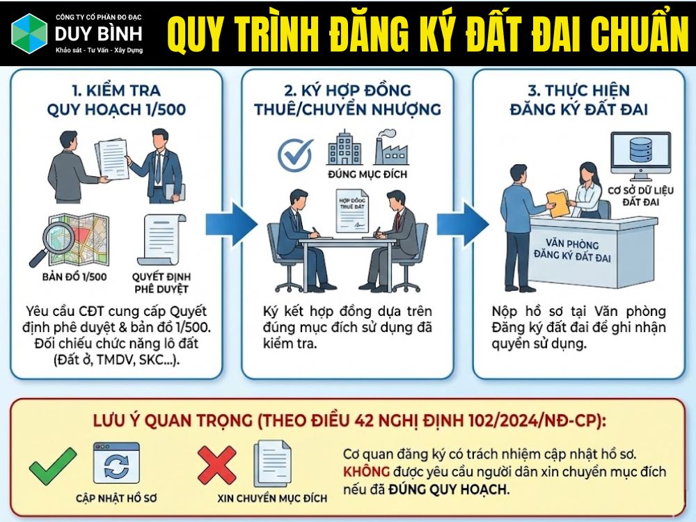 Quy trình đăng ký đất đai chuẩn