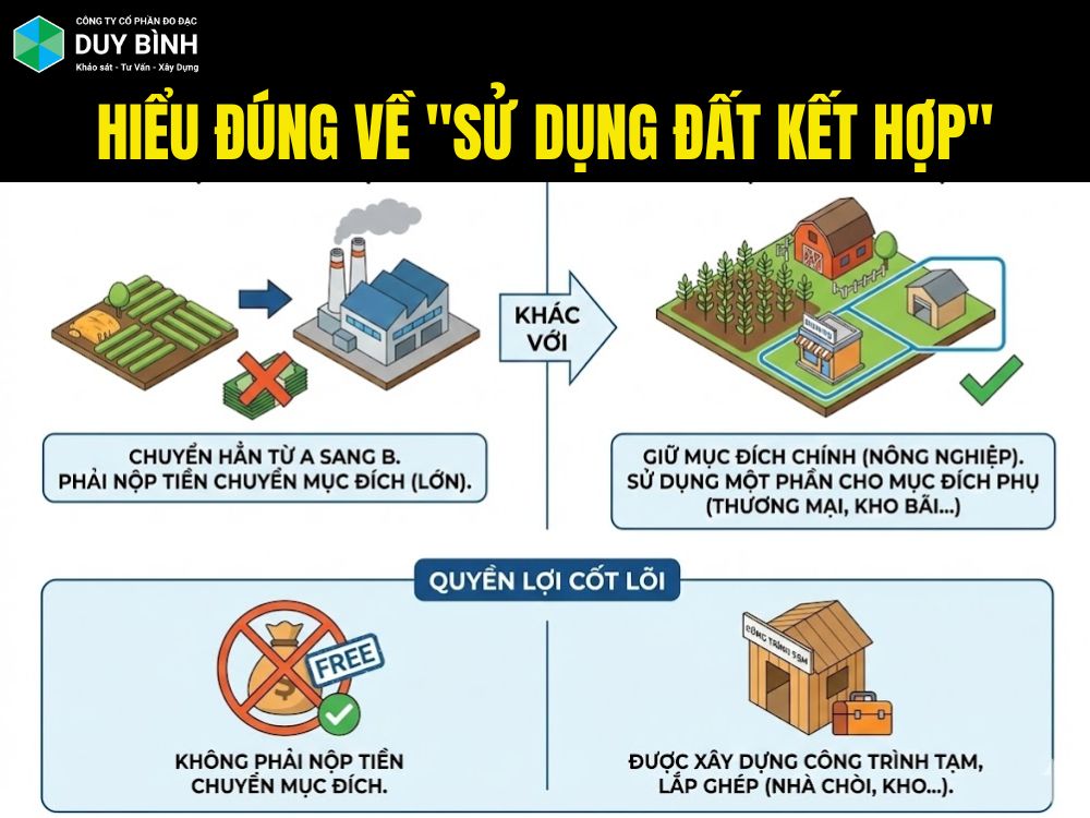 Hiểu đúng về "Sử dụng đất kết hợp"