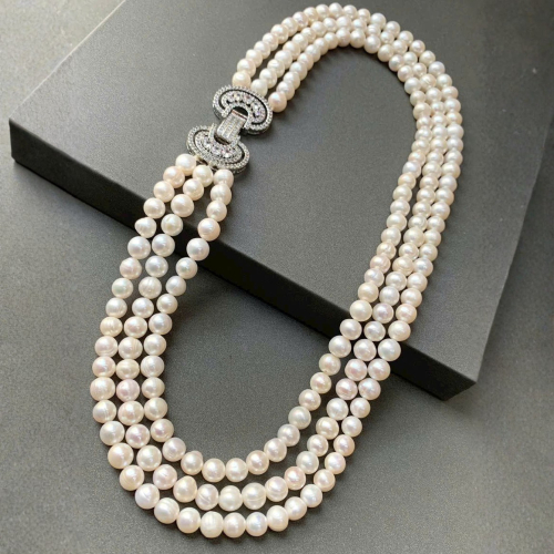 Dây Chuyền Ngọc Trai 3 Tầng