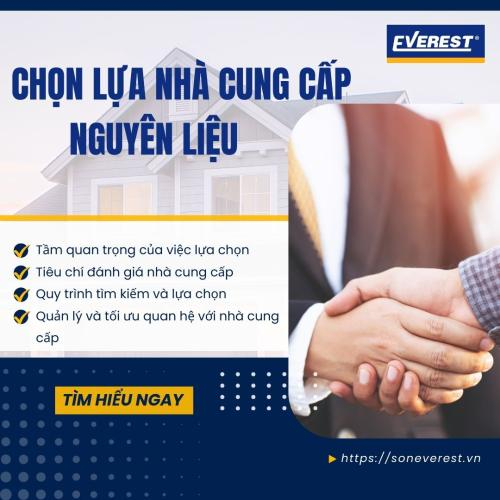 Chọn Lựa Nhà Cung Cấp Nguyên Liệu