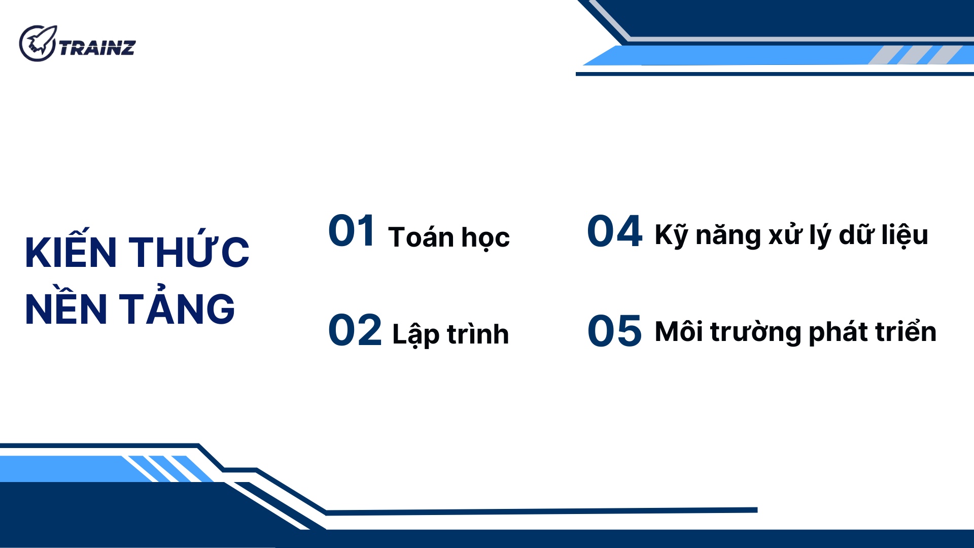 2. Trang bị kiến thức nền tảng về toán học và lập trình