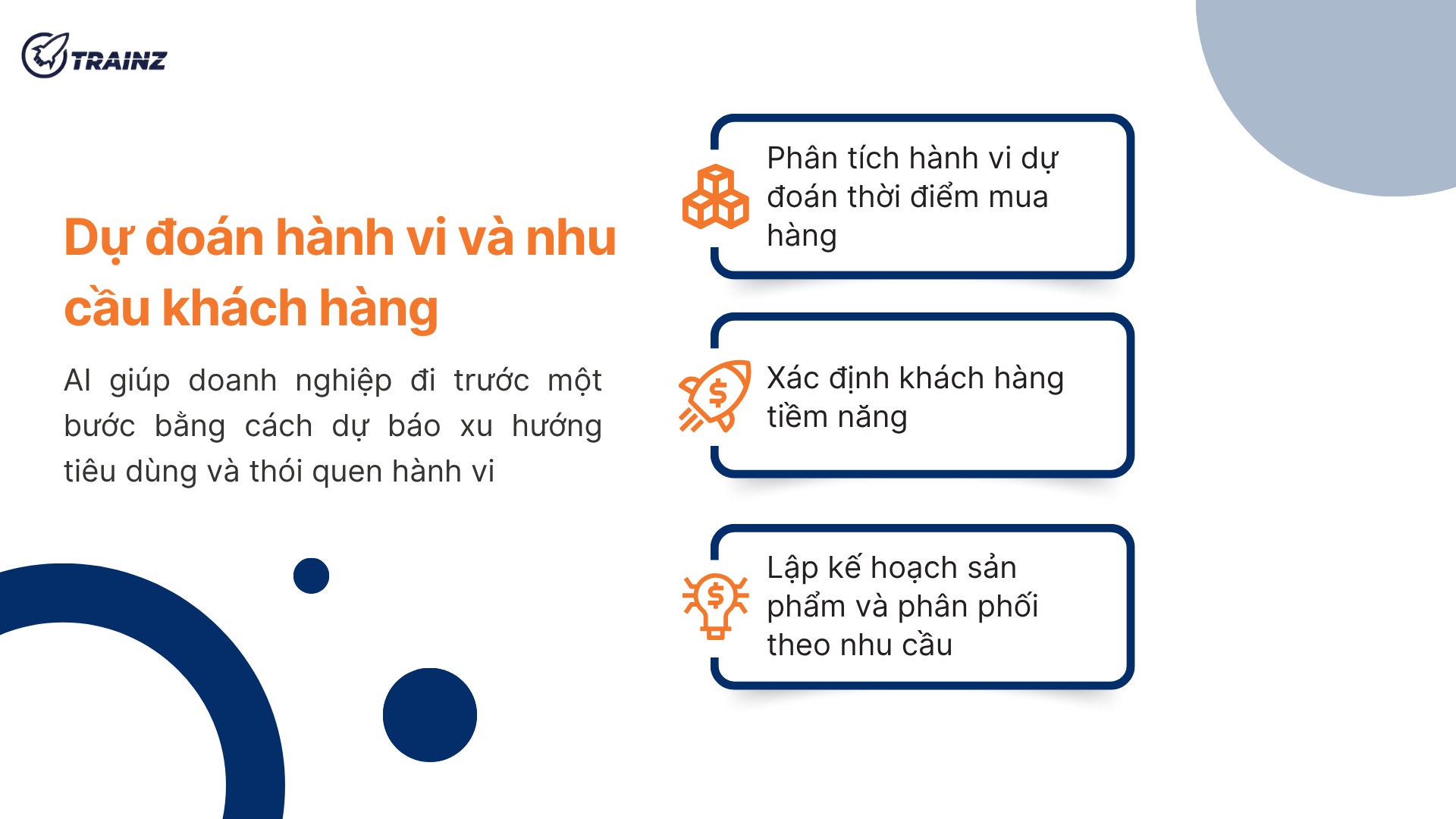2. Dự đoán hành vi và nhu cầu khách hàng