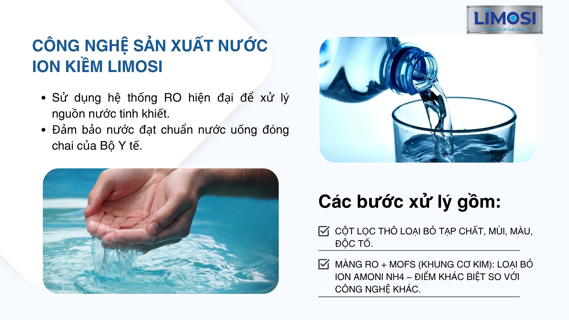 Công nghệ sản xuất vượt trội, đảm bảo nguồn nước sạch tuyệt đối