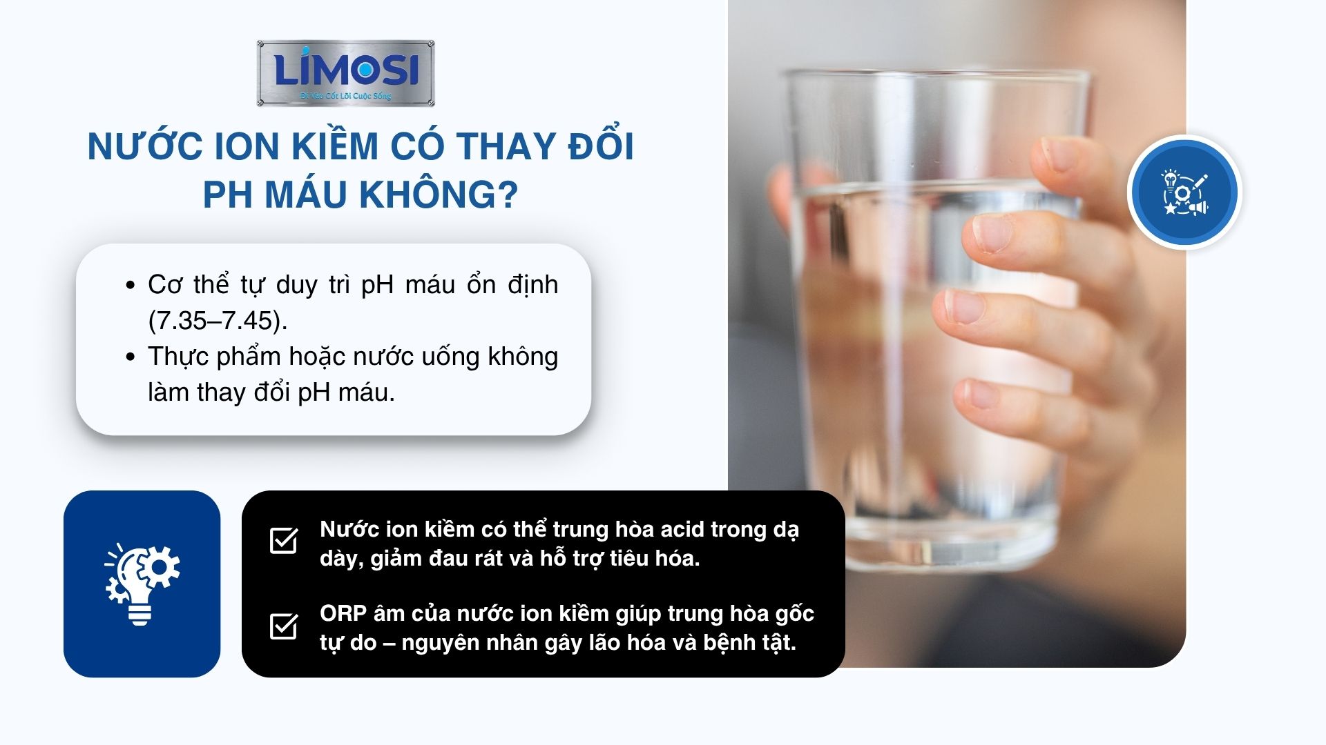 Nước ion kiềm có thay đổi pH của máu không?