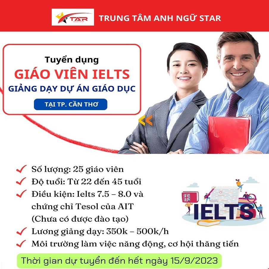 Tuyển dụng Giáo viên IELTS