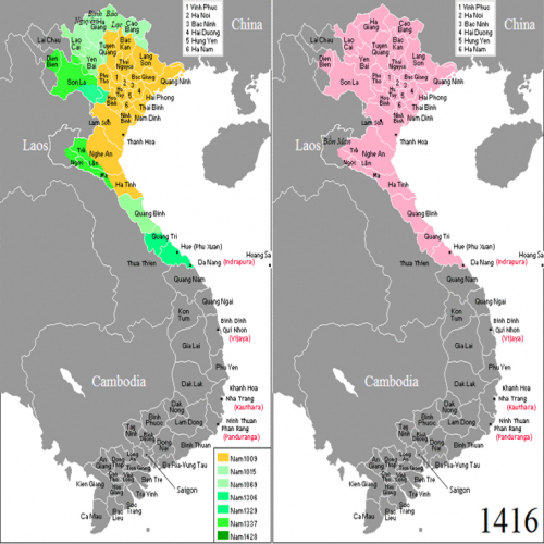 Bản đồ Cương vực Việt Nam năm 1416