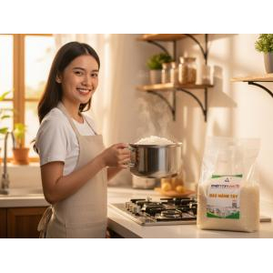 Gạo Nàng Tây R24 Điền Tín 5 Kg – Hữu Cơ, Thơm Ngọt Dẻo Mềm
