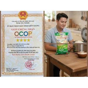 Gạo Điền Tín ST25 Lúa Tôm 5 Kg - Gạo Sạch Ngọt Dẻo Mềm Cơm Thơm Dịu