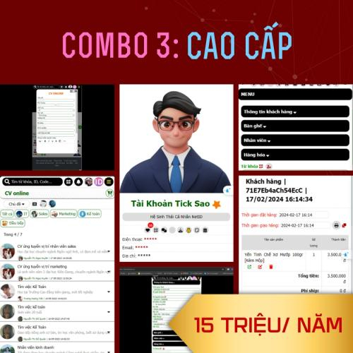 Combo 3 Net🆔.vn: Cao Cấp - 15 Triệu/ Năm