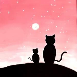 Bài 3: Hai chú mèo dưới trăng