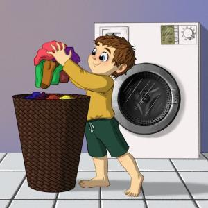 3- Bé giúp ba mẹ việc nhà