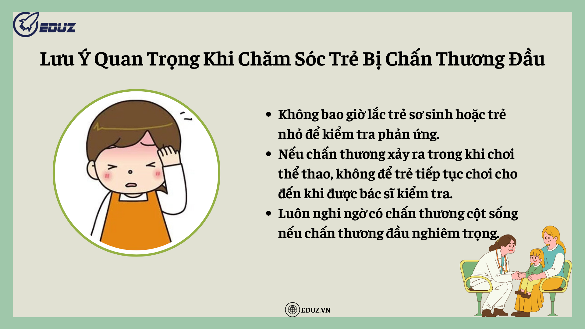 6. Lưu Ý Quan Trọng Khi Chăm Sóc Trẻ Bị Chấn Thương Đầu