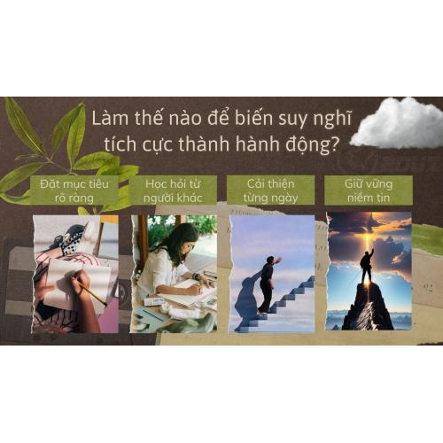 3. Làm thế nào để biến suy nghĩ tích cực thành hành động?