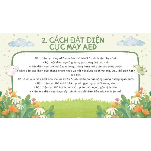 2. Cách Đặt Điện Cực Máy AED