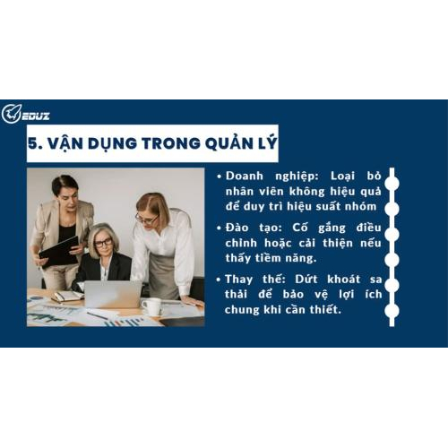 5. Sử dụng, vận dụng trong quản lý