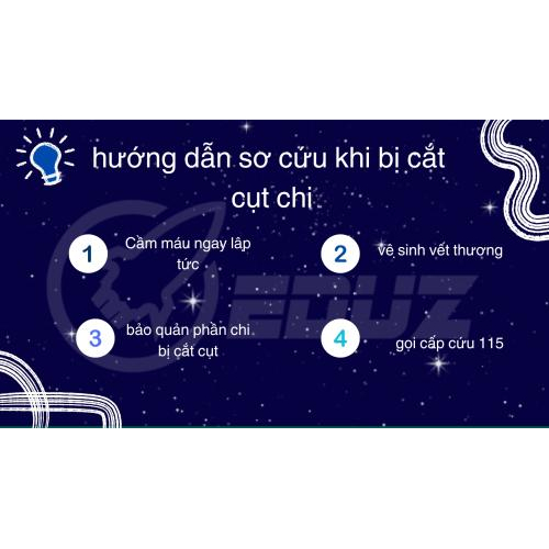 Hướng Dẫn Sơ Cứu Khi Bị Cắt Cụt Chi