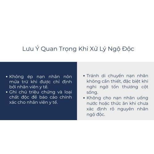 5. Lưu Ý Quan Trọng Khi Xử Lý Ngộ Độc