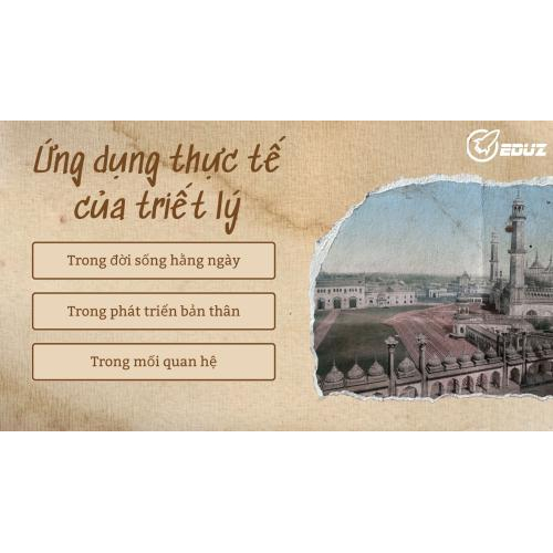 4. Ứng dụng thực tế của triết lý