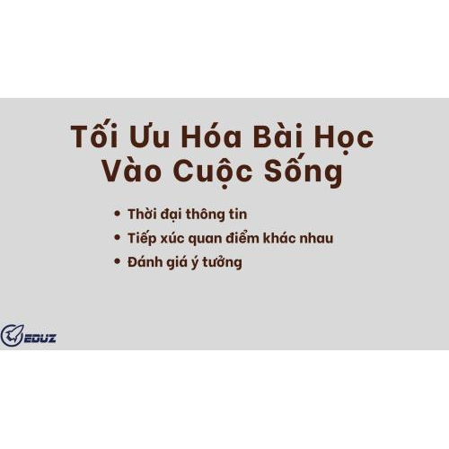 4.Tối Ưu Hóa Bài Học Vào Cuộc Sống