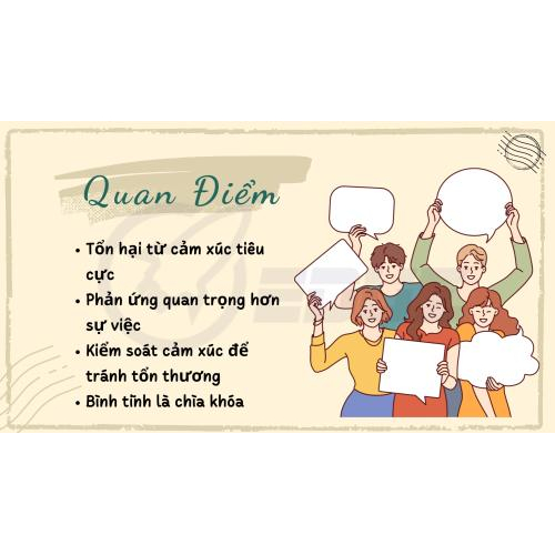 2. Quan điểm của tác giả về việc kiểm soát cảm xúc