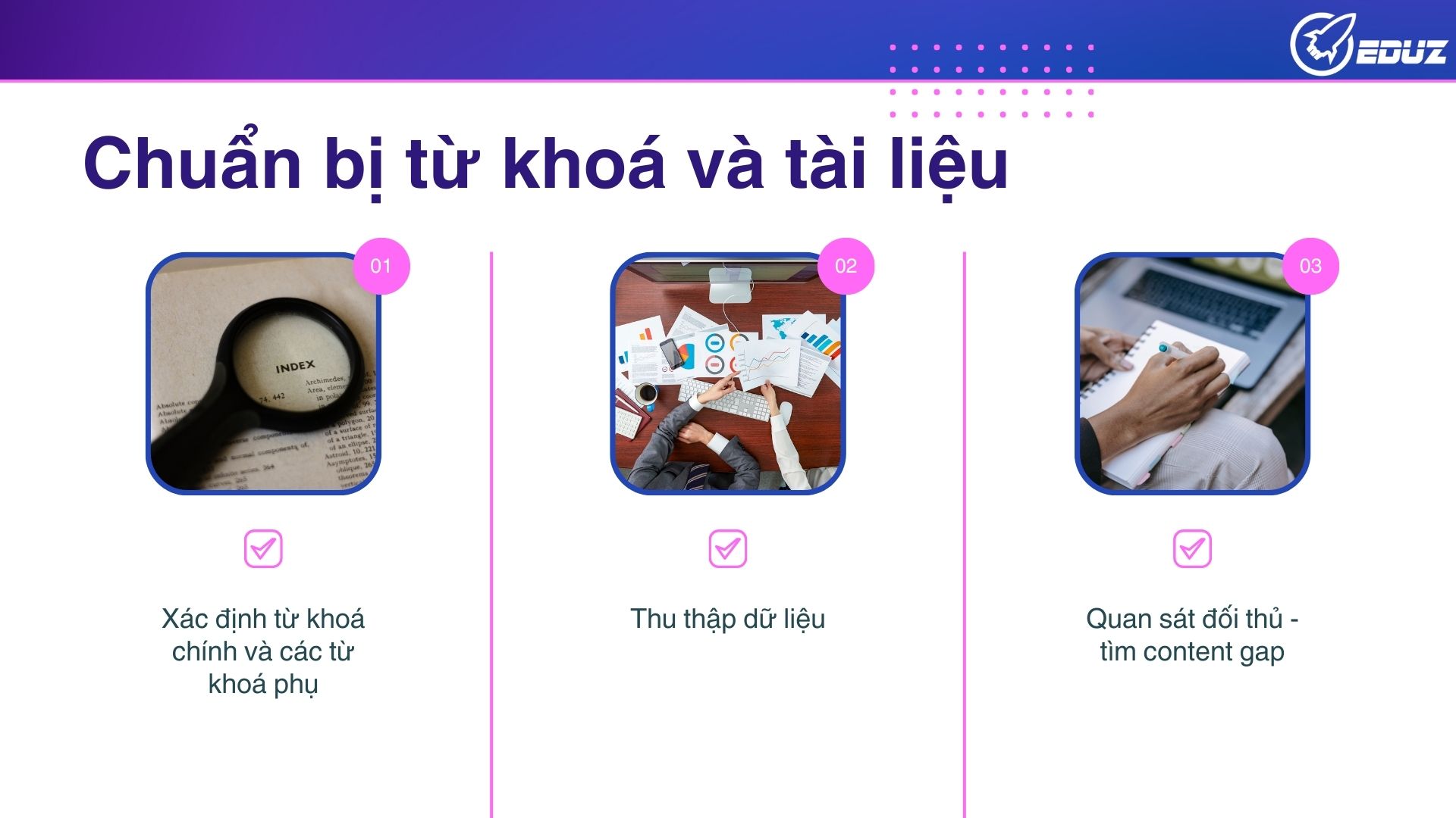 Bước 1: Chuẩn bị từ khóa & tài liệu nguồn
