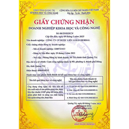 4. Giấy chứng nhận doanh nghiệp khoa học và công nghệ