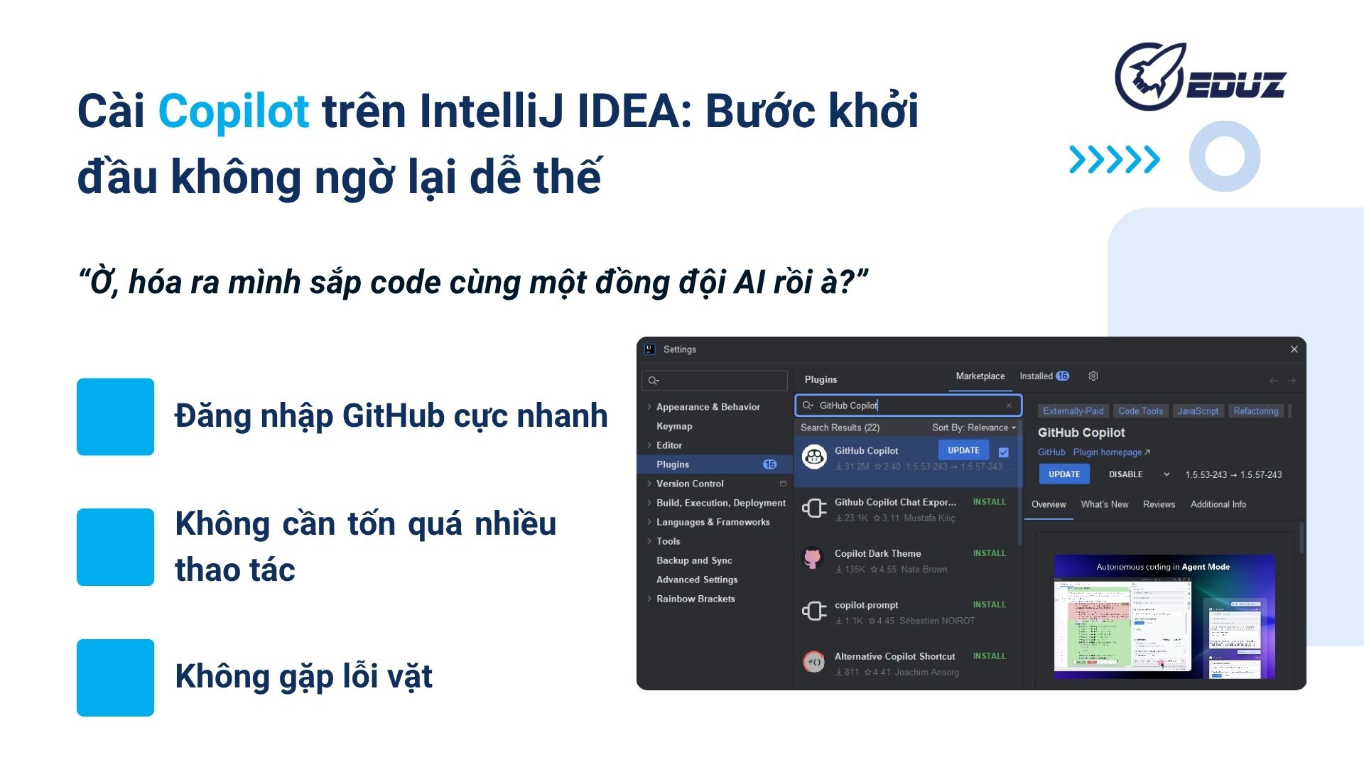 2. Cài Copilot trên IntelliJ IDEA: Bước khởi đầu không ngờ lại dễ thế