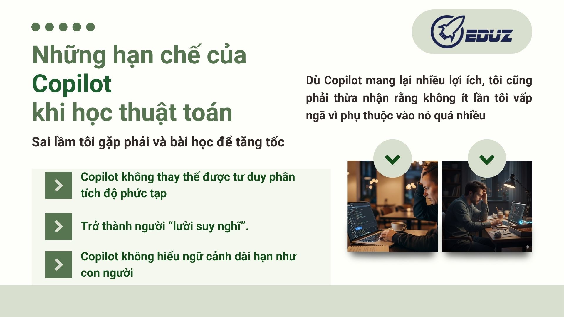 3. Những hạn chế của Copilot khi học thuật toán: Sai lầm tôi gặp phải và bài học để tăng tốc