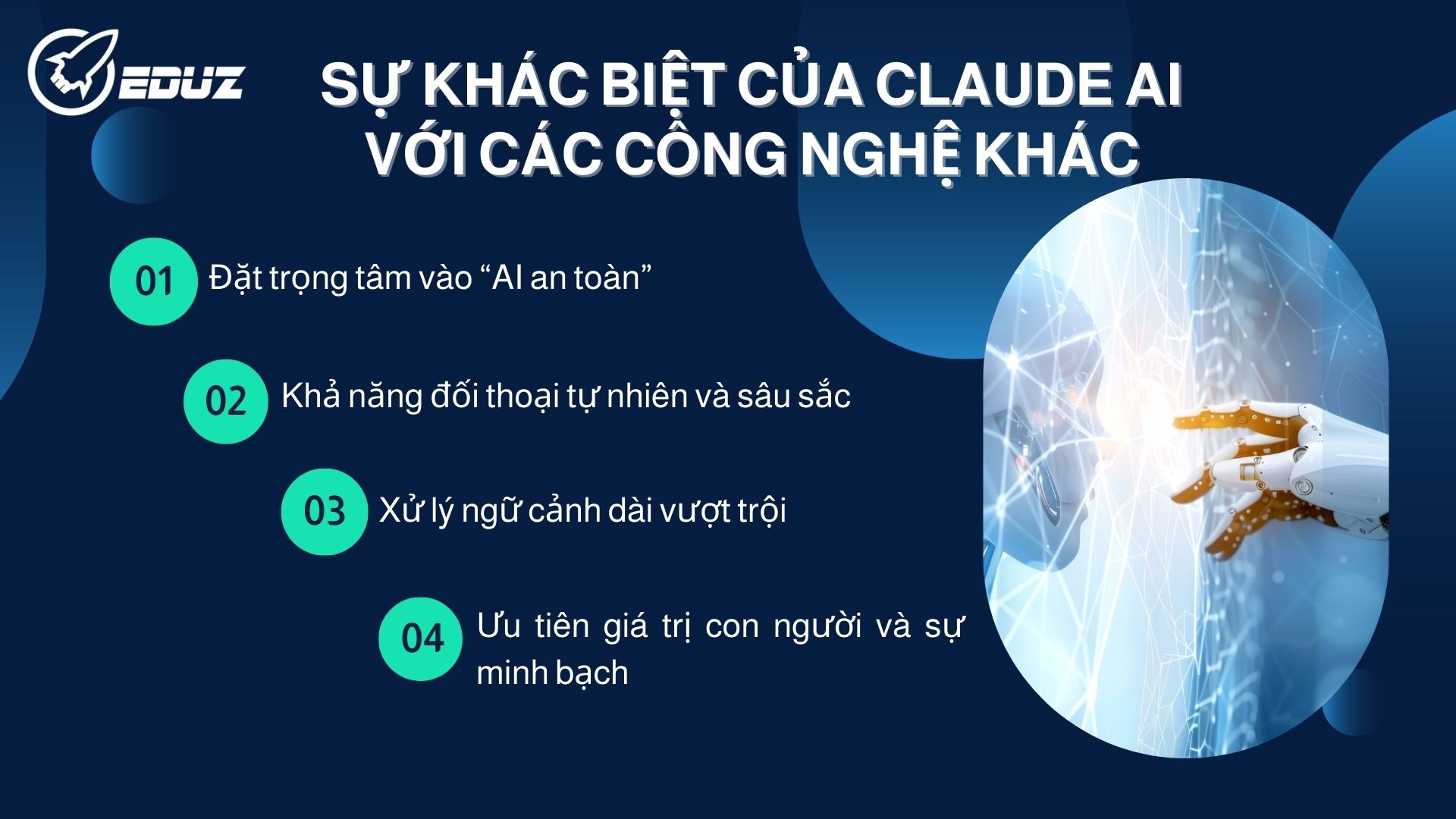 3. Sự khác biệt của Claude AI với các công nghệ khác