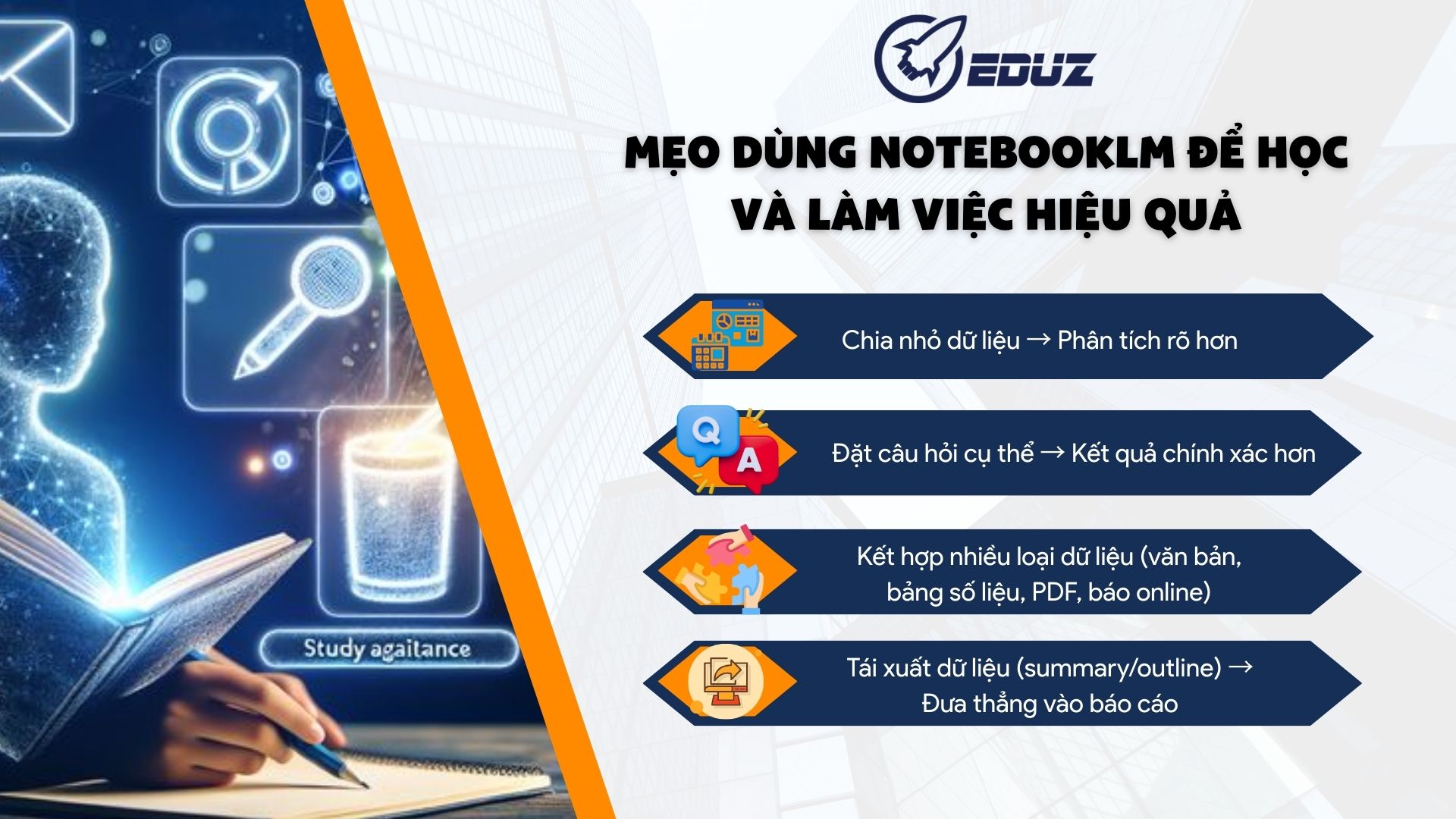 4. Một số mẹo tận dụng NotebookLM để học và làm việc hiệu quả hơn