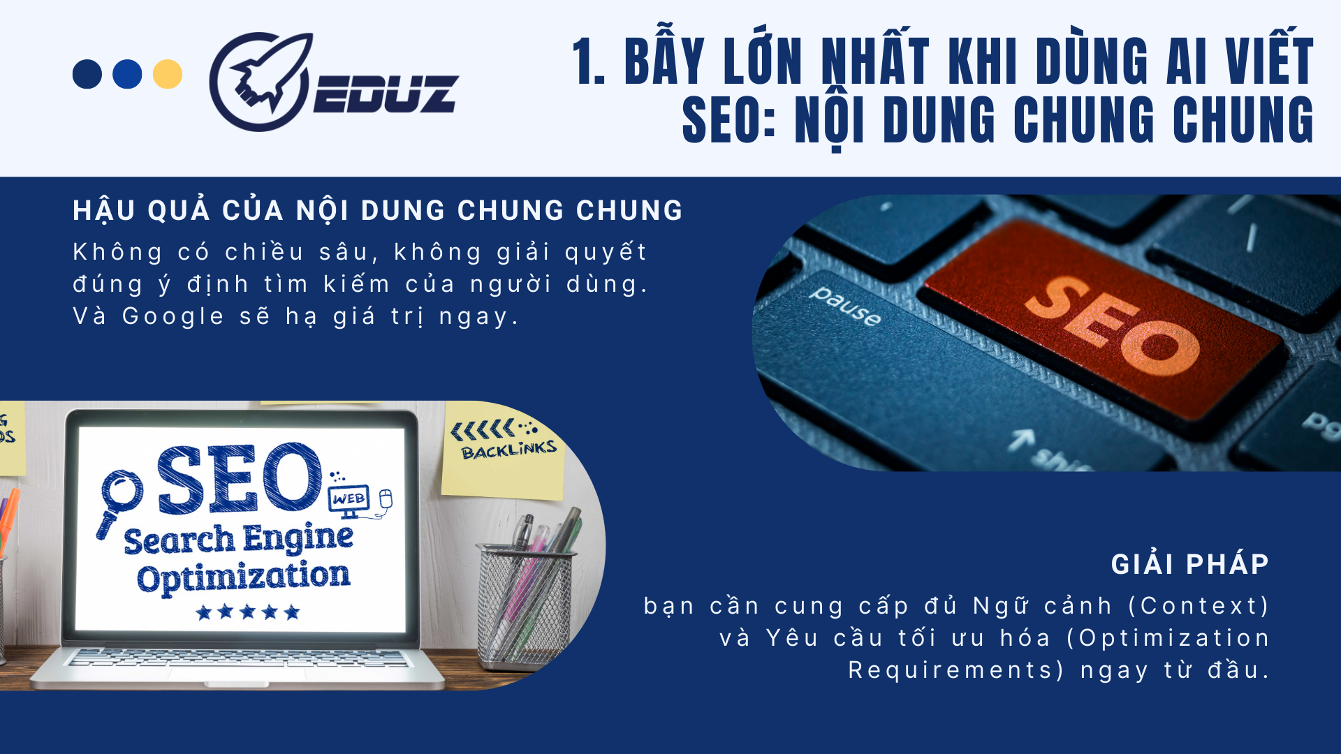 1. Bẫy lớn nhất khi dùng AI viết SEO: Nội dung chung chung