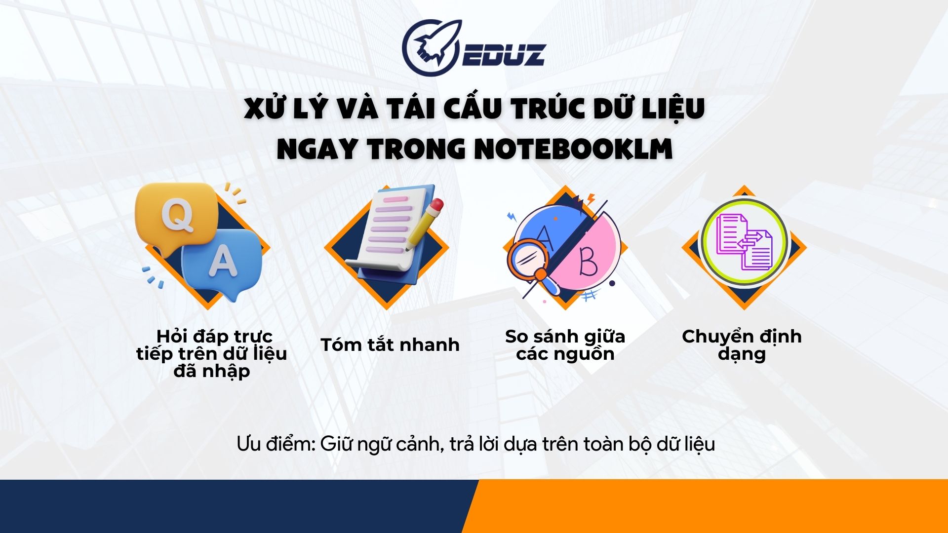 3. Xử lý và tái cấu trúc dữ liệu ngay trong NotebookLM
