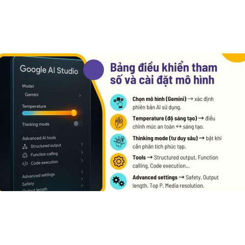 Bảng điều khiển tham số và cài đặt mô hình