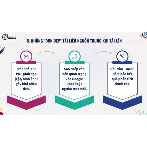 5. Không "Dọn Dẹp" Tài Liệu Nguồn Trước Khi Tải Lên