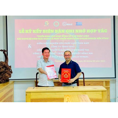 HST Liên minh Và Viện S.LR.I: Chính Thức Ký Kết Hợp Tác Lan Tỏa Giá Trị Bền Vững