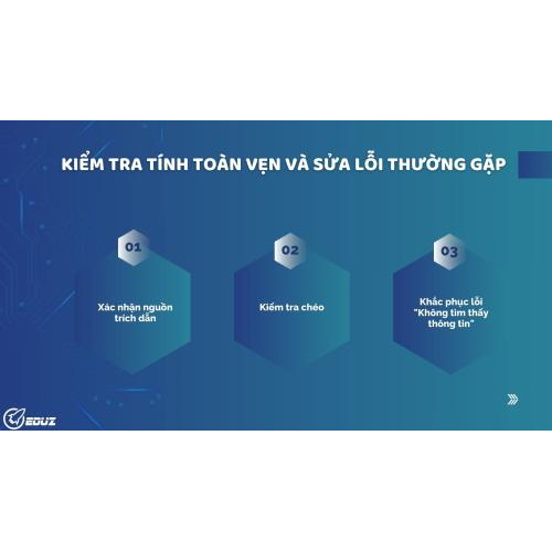 Bài học 3: Kiểm tra tính toàn vẹn và sửa lỗi thường gặp