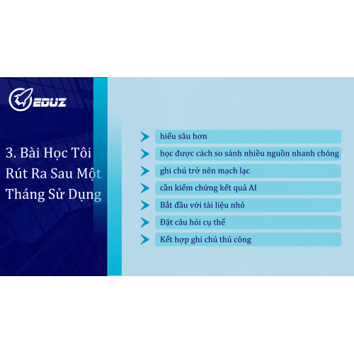 3. Bài Học Tôi Rút Ra Sau Một Tháng Sử Dụng
