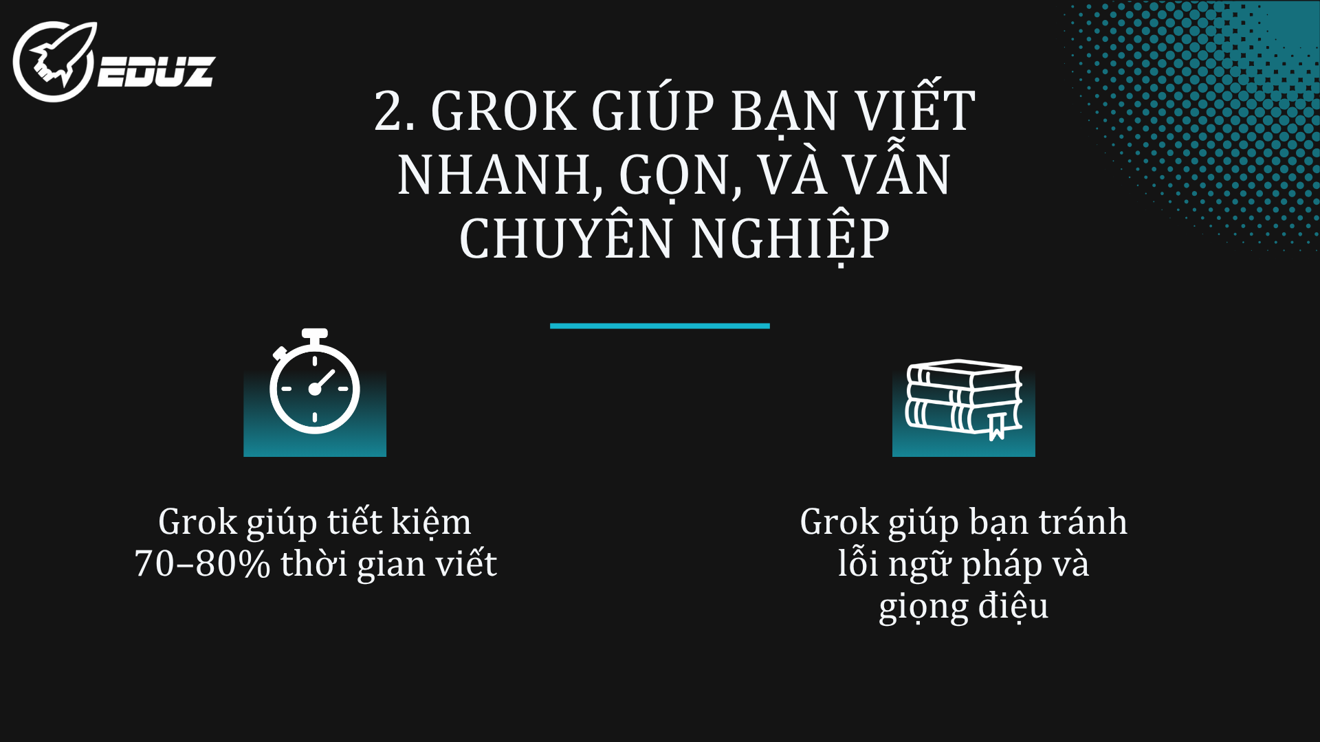 2. Grok giúp bạn viết nhanh, gọn, và vẫn chuyên nghiệp