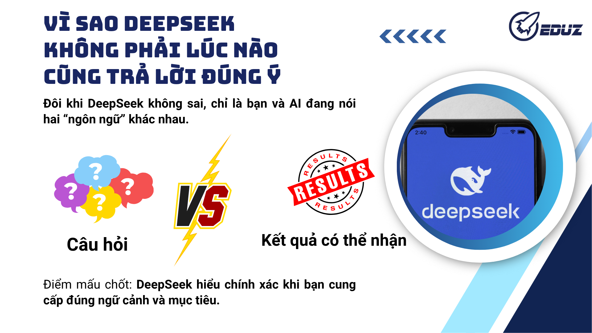 1. Vì sao DeepSeek không phải lúc nào cũng trả lời đúng ý