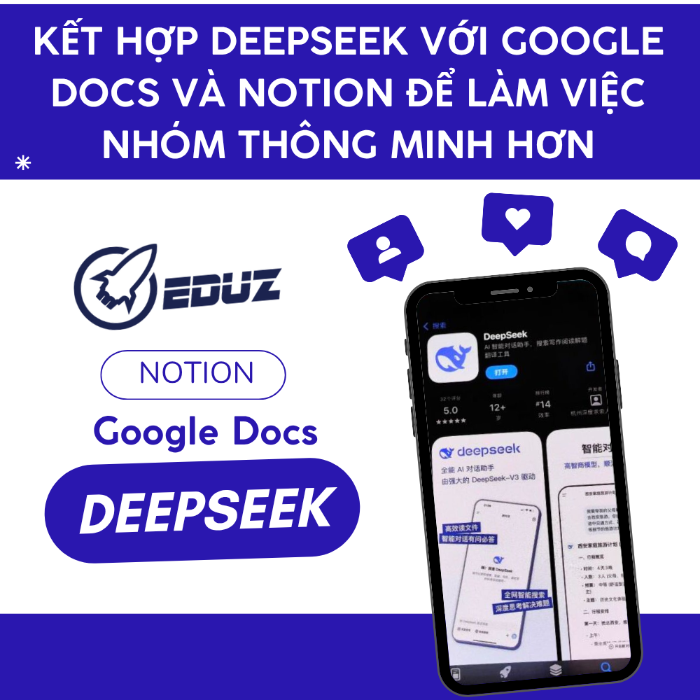 Kết Hợp DeepSeek Với Google Docs Và Notion Để Làm Việc Nhóm Thông Minh Hơn