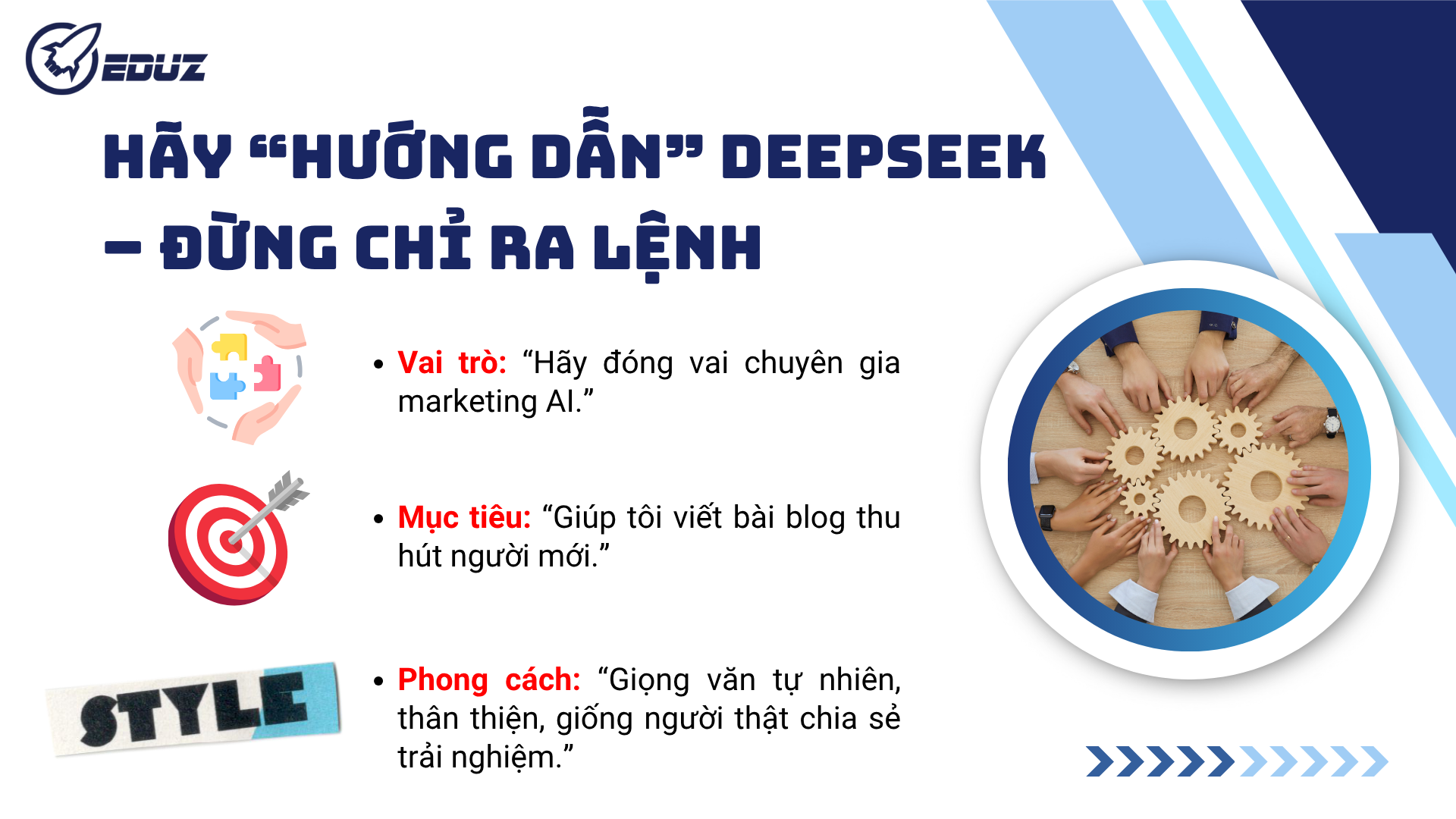 5. Hãy “hướng dẫn” DeepSeek – đừng chỉ ra lệnh