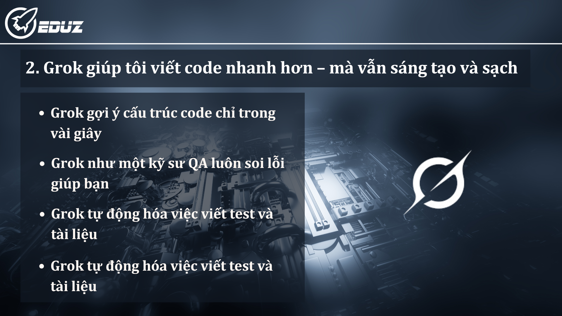 2. Grok giúp tôi viết code nhanh hơn – mà vẫn sáng tạo và sạch
