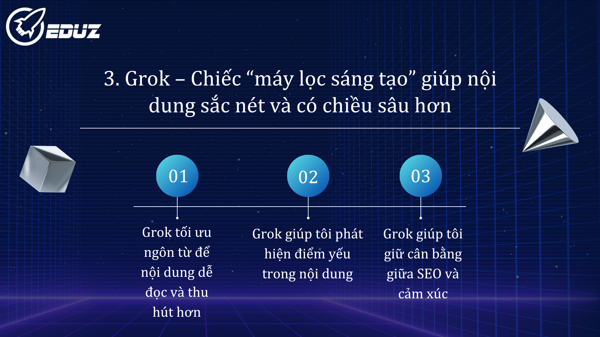 3. Grok – Chiếc “máy lọc sáng tạo” giúp nội dung sắc nét và có chiều sâu hơn