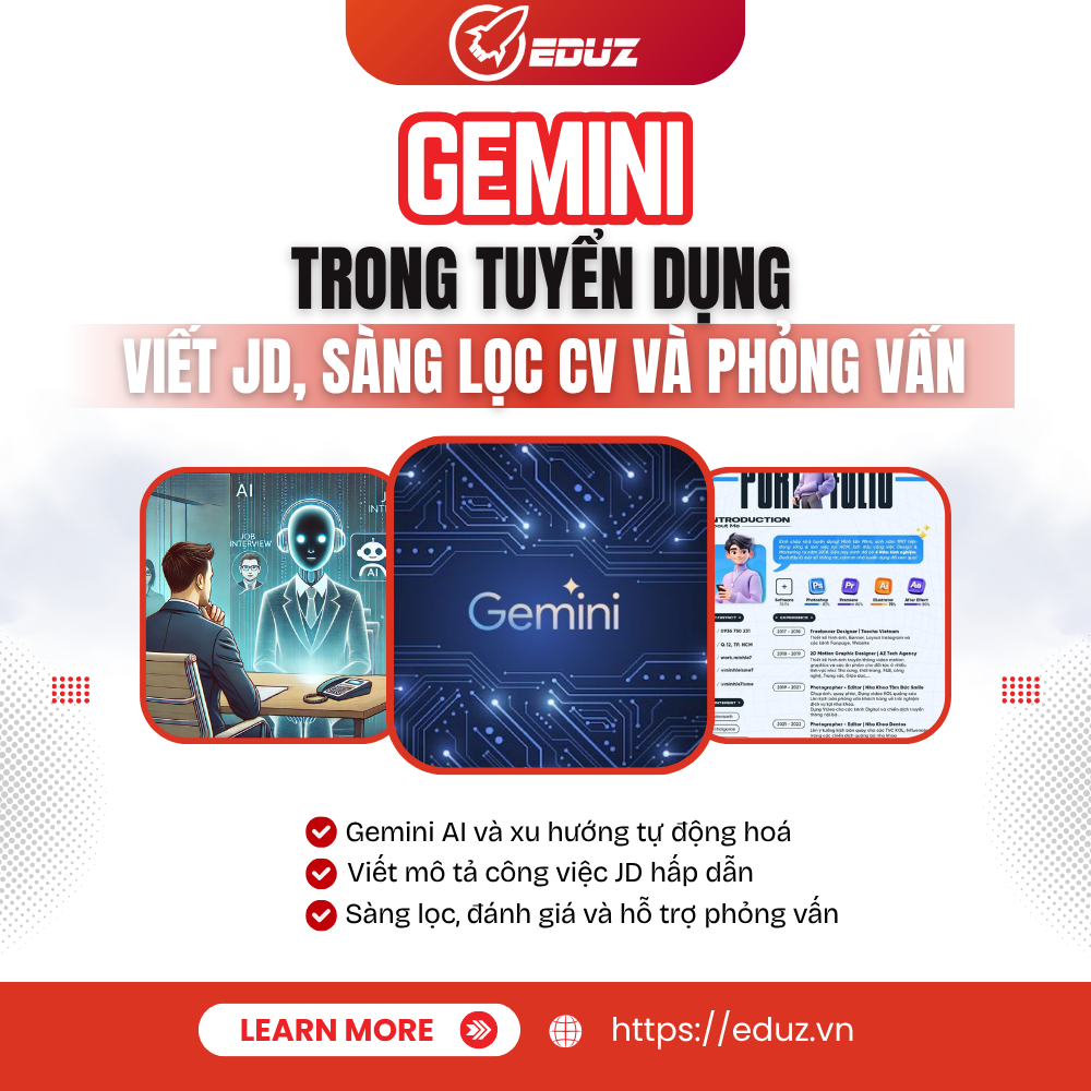 Gemini Trong Tuyển Dụng: Viết JD, Sàng Lọc CV Và Phỏng Vấn Thông Minh
