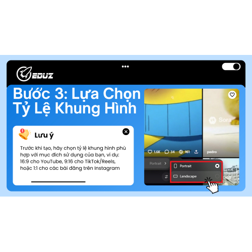 Bước 3: Lựa Chọn Tỷ Lệ Khung Hình